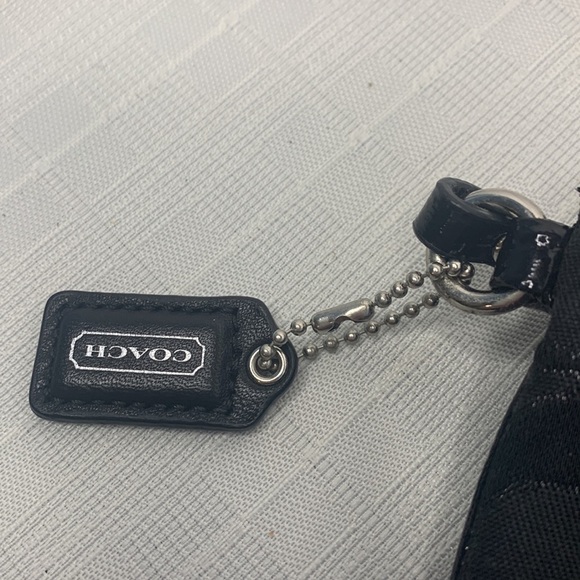 Coach Park Signature Medium Black Fabric Wristlet - Picture 7 of 9